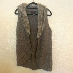 Faux Fur Sweater Vest